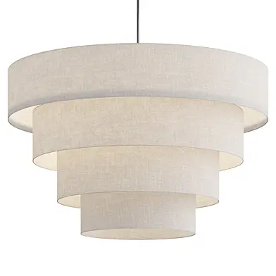 Fia tiered linen lampshade
