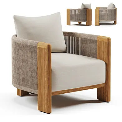 Striata Teak Lounge Chair