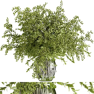 Bouquet in glass vase 43