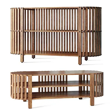 Комод тумба под телевизор Harora slatted SO'HOME La Redoute