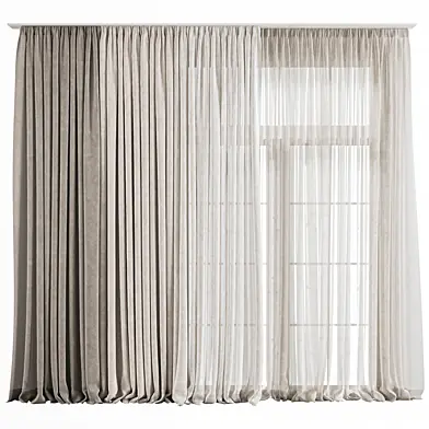 Layered Curtain Set for Large Windows 78
