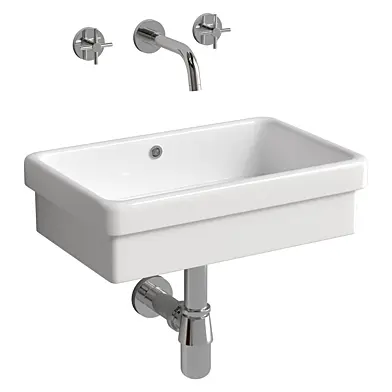 Chatsworth Wall Hung Basin Gloss White