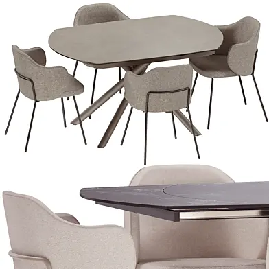 Yodalia table Yunia chair