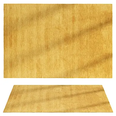 Handloom fringes Mustard yellow Wool carpet