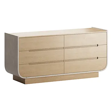 Venice Leather and Oak Wood Dresser by Brigette Romanek