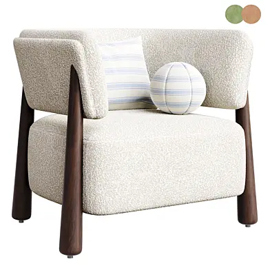 Dolores Stone Cream Fabric Occasional Chair