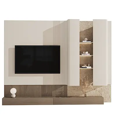 Tv wall minimalisim set 01