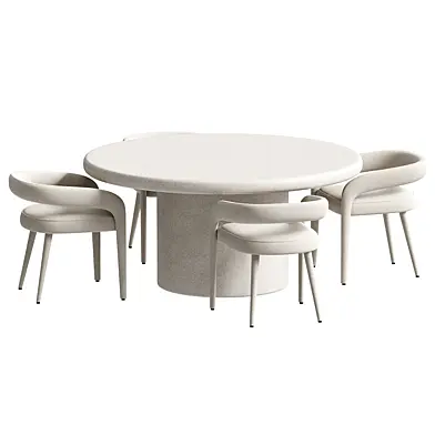 Kaya Round Table and Syrah Dining Chair set