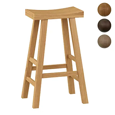 Bar stool from solid elm Asayo