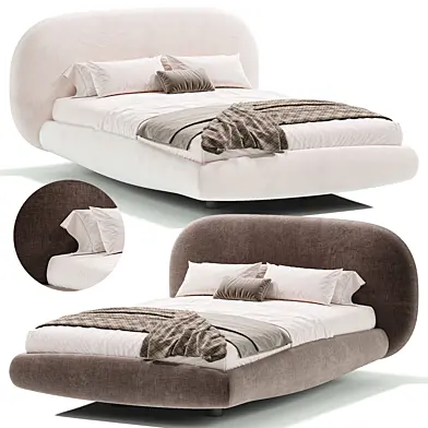 Bailey Boucle Modern Floating Bed Frame