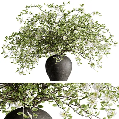 Bouquet of twigs in a clay pot51