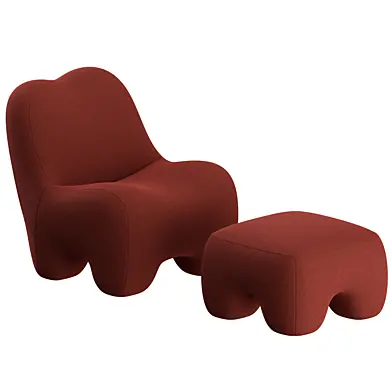 Gummy Lounge Armchair Footstool by Toogood
