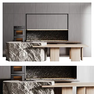 Modern kitchen with marble and Rock