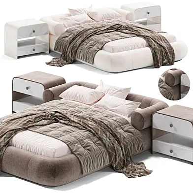 Queen Size Boucle Upholstered Cloud Floor Bed