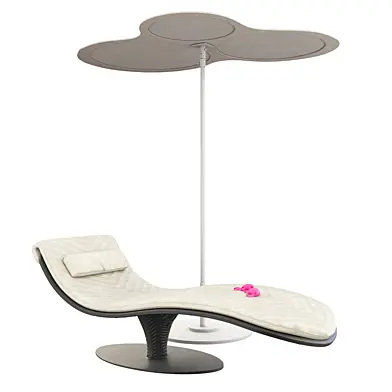 coral reef and chaise