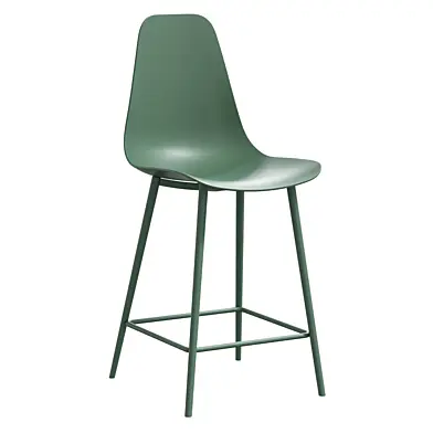 Стул Svelti Counter Stool - Aloe Green and White, Black