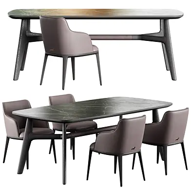 Стул Form Leather Стол Magnum Sofaclub