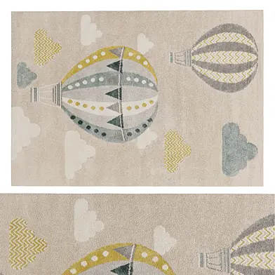 Balloon Ride Beige Blue Rug