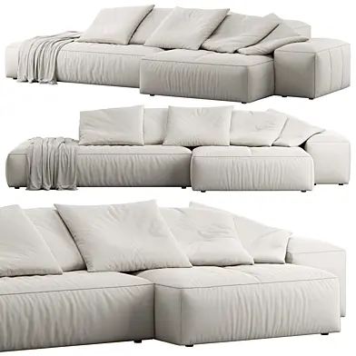 Butter Fabric Lounge Sofa