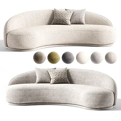 Boucle Curved Sofa, Изогнутый диван