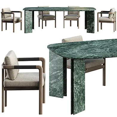 Dining table Maxwell by Acerbis and Chair Montgomery by Giorgetti