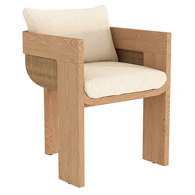 Restoration Hardware  Sedona Cane Teak Dining Armchair