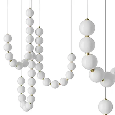 WOMO Pearl Brass Globe Chandelier