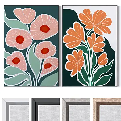 Set of large wall paintings 3529