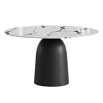 Farmhouse Black Dining Table Round