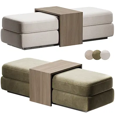 Upholstered Solid Color Sitting Bench