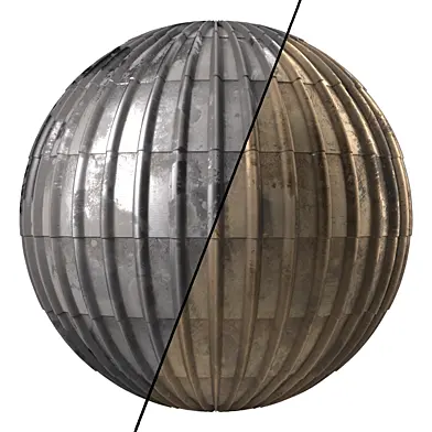 Roof Tile Materials 138- Metal Roofing | Seamless, Pbr, 4k