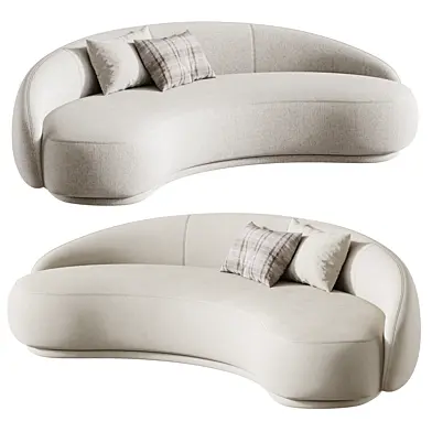 Boucle Curved Sofa