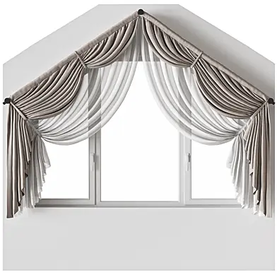 Beveled attic curtains 14