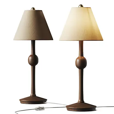West Elm Pierce & Ward Ribbed Wood Table Lamp