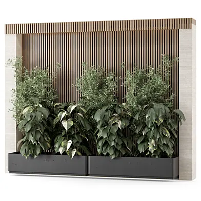 Minimal Wooden Wall Vertical Garden 3348