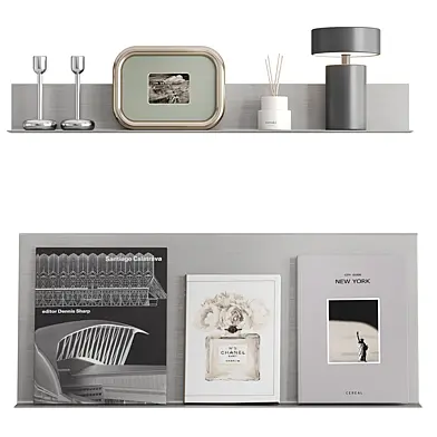 Stainless steel shelves decor set