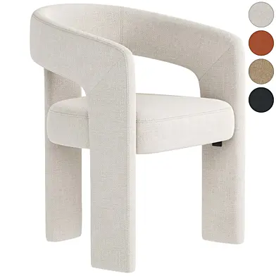 Modern Upholstered Barrel Dining Chair