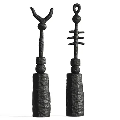 Carbonized wood sculpture