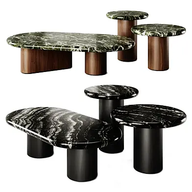 Prof Dea Marble Oval Coffee Tables