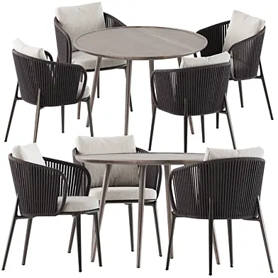 Marina chairs by Poliform and Accent Table by Materdesign