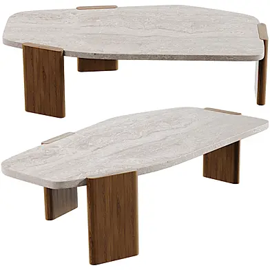 Wabi-sabi shaped natural cave stone coffee table