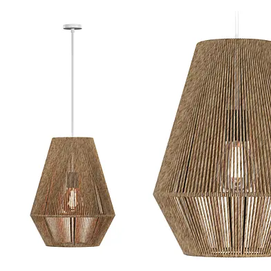 Bowie 1 Light Large Pendant in Natural Jute