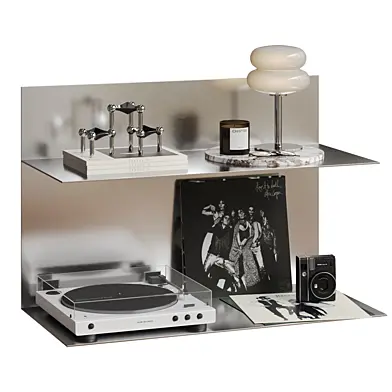 Decorative Set With Instax Camera and Vinyl Records