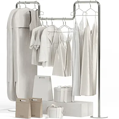 Paleworks Flow Rack with set of women cloth