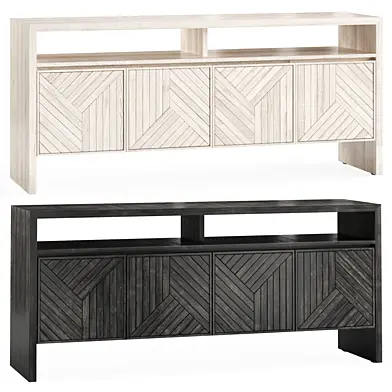 Dunewood 70 Charcoal and Whitewashed credenza by Crate and Barrel