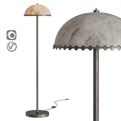 Oceana Black Metal Floor Lamp