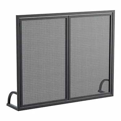 Black Door Fireplace Screen