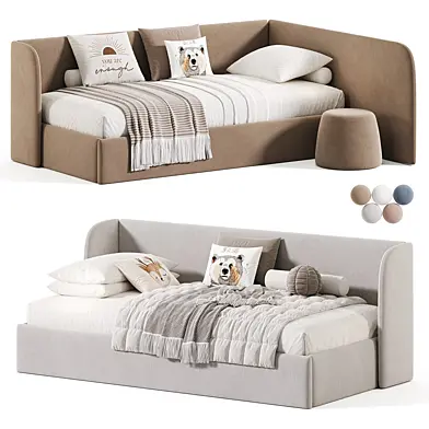 Детская Кровать Милтон 90 Velvet Silver / Moddi Kids Bed