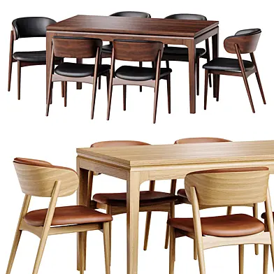 Dining set 07 стол Groove и Стул Сиена