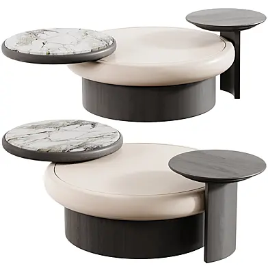 Kerubel Largent Rotatable Solid Wood Coffee Table